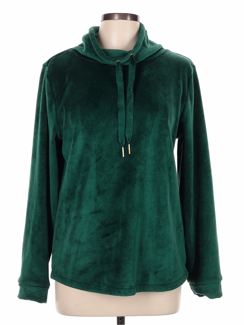 Talbots Plush Funnel Neck Pullover - Deep Green